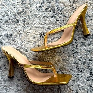 Gold Heeled Sandals